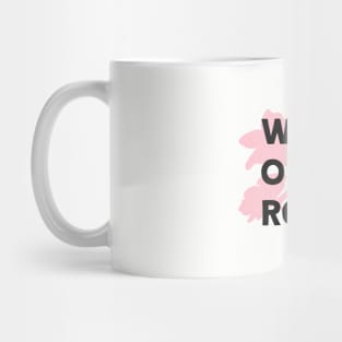 Wide Open Road, black & pink Mug